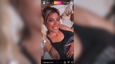 Wanda Nara ops tette in diretta Instagram