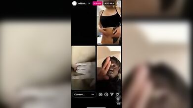 Qui rischiamo il ban ragazzi . Diretta instagram con troie italiane esibizioniste
