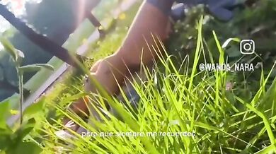 Wanda Nara topless outdoor