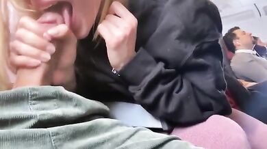 Pompino in aereo incredibile