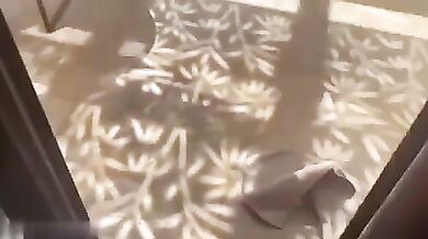 Tami scopata sulla terrazza outdoor