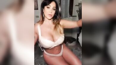 Marika Fruscio in collant of