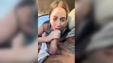 Francesca pompino con ingoio in macchina