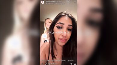 Naomi De Crescenzo - Diretta of con amica con bacio lesbo