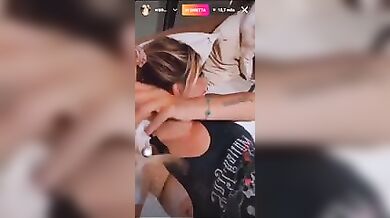 Wanda Nara tetta in diretta Instagram