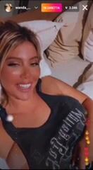 Wanda Nara tetta in diretta Instagram
