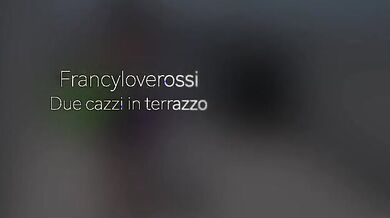 Francy pompino doppio sul balcone of