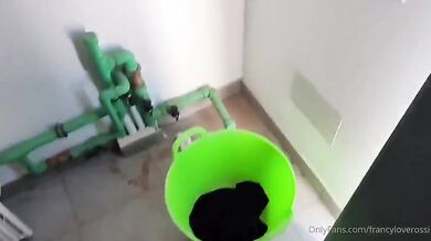 Francy pompino doppio sul balcone of