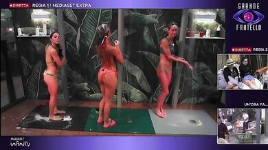 Shaila, Yulia e Helena sexy doccia Grande Fratello Vip