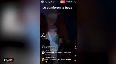 Wanda Nara limona col nuovo fidanzato L-Gante