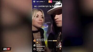 Wanda Nara limona col nuovo fidanzato L-Gante