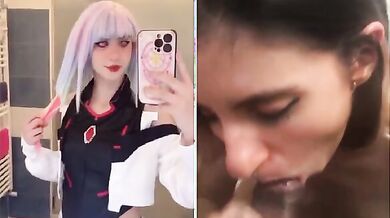 Cosplay italiana amante dei grossi cazzi neri