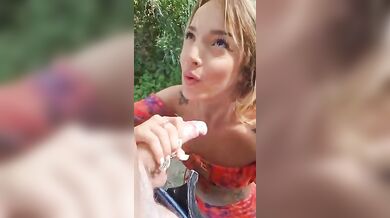 Pompino fidanzata in campeggio