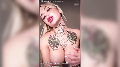 Paolina topless in live OF