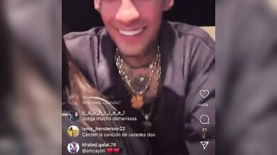 Wanda Nara col fidanzato in live IG